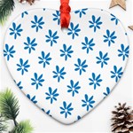 Little Blue Daisies  Ornament (Heart)