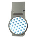 Little Blue Daisies  Money Clip (Round)