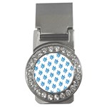 Little Blue Daisies  Money Clip (CZ)