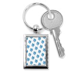 Little Blue Daisies  Key Chain (Rectangle)