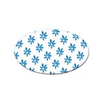 Little Blue Daisies  Sticker (Oval)