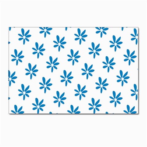 Little Blue Daisies  Postcards 5  x 7  (Pkg of 10) from ArtsNow.com Front