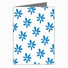 Little Blue Daisies  Greeting Card from ArtsNow.com Left