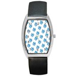 Little Blue Daisies  Barrel Style Metal Watch