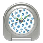 Little Blue Daisies  Travel Alarm Clock