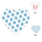 Little Blue Daisies  Playing Cards Single Design (Heart)