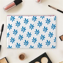 Little Blue Daisies  Cosmetic Bag (Large) from ArtsNow.com Back