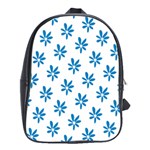 Little Blue Daisies  School Bag (Large)