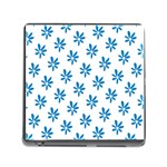 Little Blue Daisies  Memory Card Reader (Square 5 Slot)