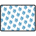 Little Blue Daisies  Fleece Blanket (Large)