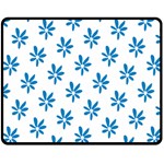 Little Blue Daisies  Fleece Blanket (Medium)