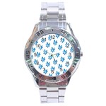 Little Blue Daisies  Stainless Steel Analogue Watch