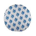 Little Blue Daisies  Standard 15  Premium Round Cushion 