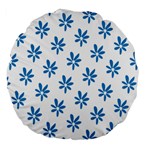 Little Blue Daisies  Large 18  Premium Round Cushion 