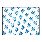 Little Blue Daisies  Double Sided Fleece Blanket (Small)