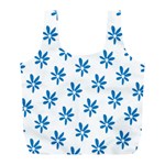 Little Blue Daisies  Full Print Recycle Bag (L)