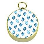 Little Blue Daisies  Gold Compass