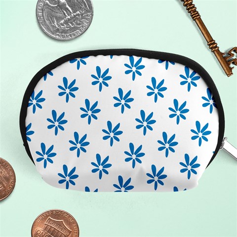 Little Blue Daisies  Accessory Pouch (Medium) from ArtsNow.com Front