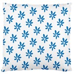 Little Blue Daisies  Large Flano Cushion Case (One Side)