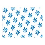 Little Blue Daisies  Double Sided Flano Blanket (Mini)