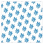 Little Blue Daisies  Square Satin Scarf (36  x 36 )