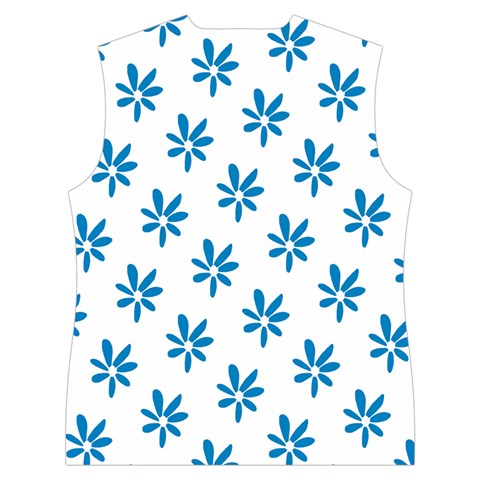 Little Blue Daisies  Women s Button Up Vest from ArtsNow.com Back