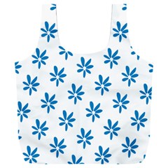 Little Blue Daisies  Full Print Recycle Bag (XXL) from ArtsNow.com Back