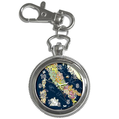 Map Italy Blue  Key Chain Watch from ArtsNow.com Front