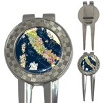 Map Italy Blue  3-in-1 Golf Divot