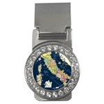 Map Italy Blue  Money Clip (CZ)