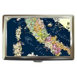 Map Italy Blue  Cigarette Money Case