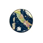 Map Italy Blue  Hat Clip Ball Marker