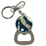 Map Italy Blue  Bottle Opener Key Chain