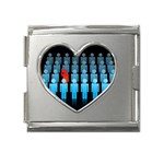 Difference Mega Link Heart Italian Charm (18mm)