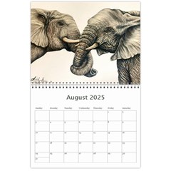 Calendar 2025 Wall Calendar 11 x 8.5 (12 Aug 2025