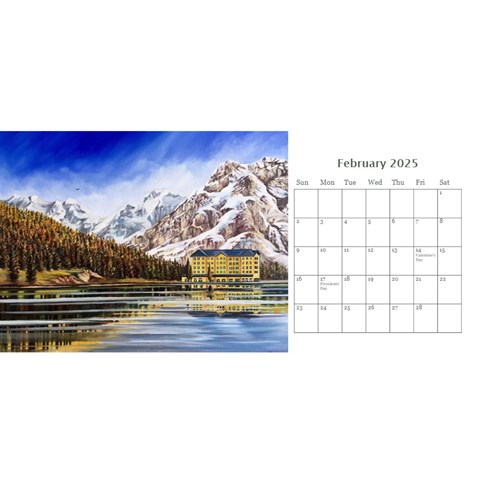 Desk Calendar 11 x 5 from ArtsNow.com Feb 2025