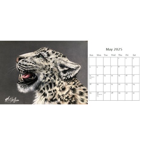 Desk Calendar 11 x 5 from ArtsNow.com May 2025