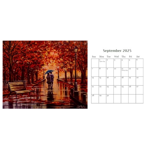 Desk Calendar 11 x 5 from ArtsNow.com Sep 2025