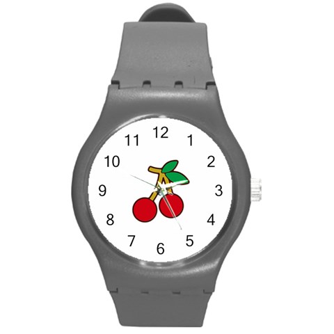 Cherry Plastic Sport Watch (Medium) from ArtsNow.com Front