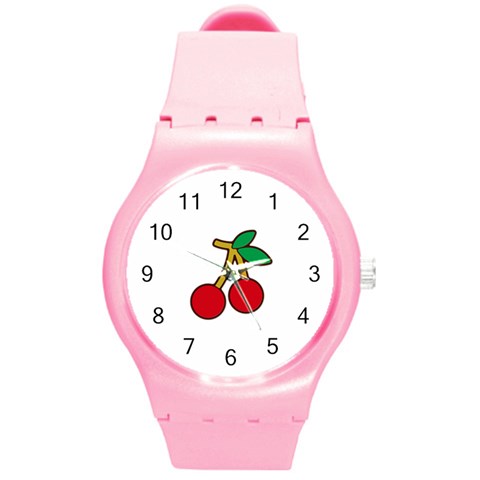 Cherry Plastic Sport Watch (Medium) from ArtsNow.com Front