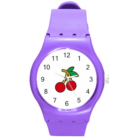 Cherry Plastic Sport Watch (Medium) from ArtsNow.com Front