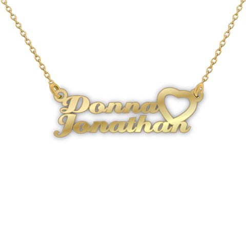 Personalized Couple Love Name Gold Name Pendant from ArtsNow.com Front