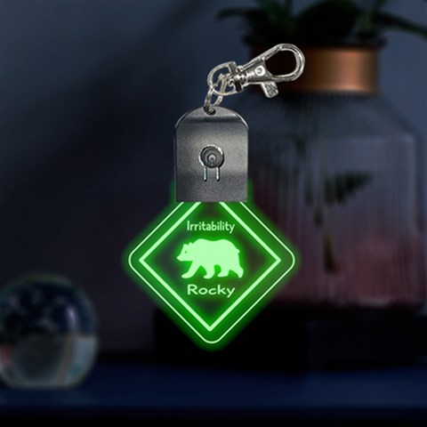 Personalized Name Bear LED Key Chain from ArtsNow.com Front