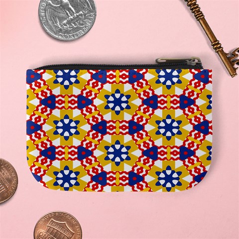 Wavey shapes pattern                                                             Mini Coin Purse from ArtsNow.com Back