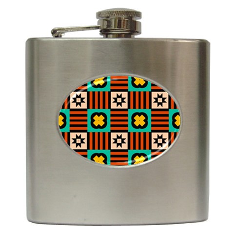 Shapes in shapes                                                               Hip Flask (6 oz) from ArtsNow.com Front