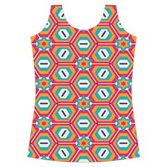 Hexagons and stars pattern                                                               Criss cross Back Tank Top from ArtsNow.com Front