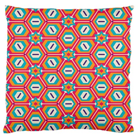 Hexagons and stars pattern                                                               Standard Flano Cushion Case (Two Sides) from ArtsNow.com Front