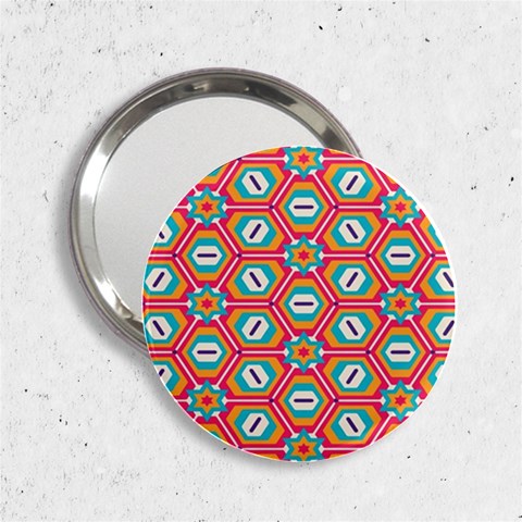 Hexagons and stars pattern                                                                2.25  Handbag Mirror from ArtsNow.com Front