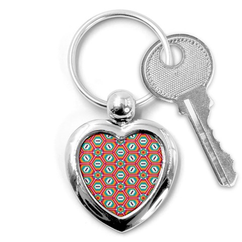 Hexagons and stars pattern                                                                Key Chain (Heart) from ArtsNow.com Front