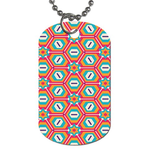 Hexagons and stars pattern                                                                Dog Tag (One Side) from ArtsNow.com Front